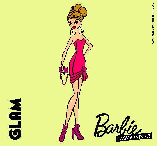 Dibujo Barbie Fashionista 5 pintado por Loren