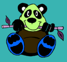 Dibujo Oso panda pintado por lucciano