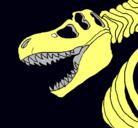 Dibujo Esqueleto tiranosaurio rex pintado por SuperEnrique