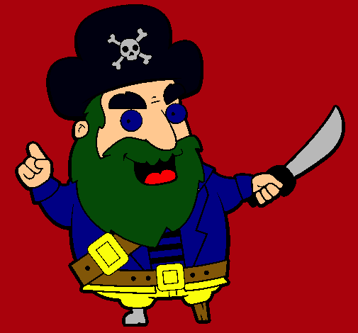 Dibujo Pirata pintado por federico