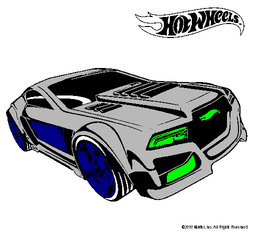 Dibujo Hot Wheels 5 pintado por peke