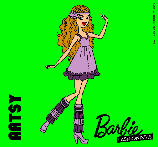 Dibujo Barbie Fashionista 1 pintado por chiche1354