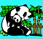 Dibujo Mama panda pintado por davinchi