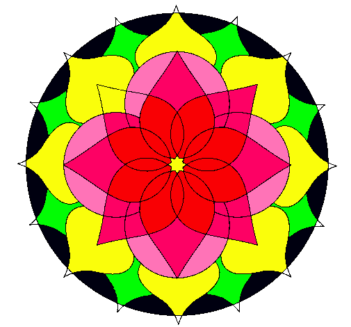 Dibujo Mandala 14 pintado por 0005