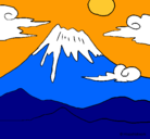 Dibujo Monte Fuji pintado por ErSuso