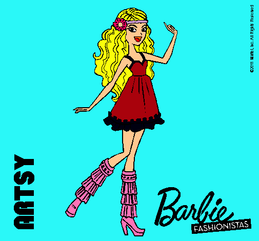 Dibujo Barbie Fashionista 1 pintado por madeleine