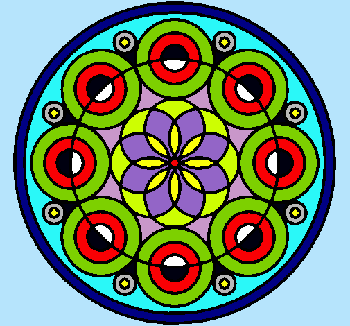 Dibujo Mandala 35 pintado por 0005