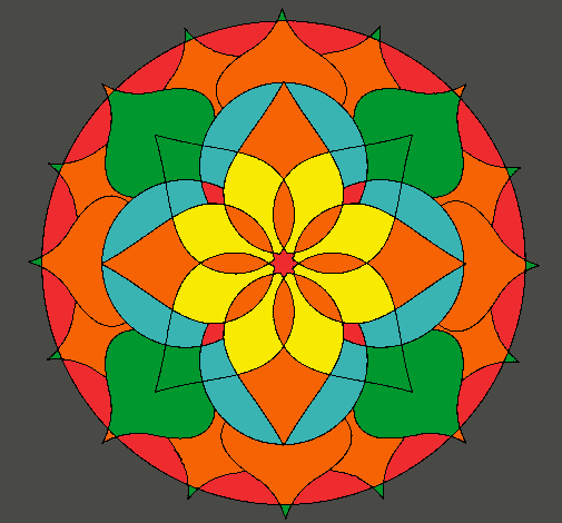 Dibujo Mandala 14 pintado por cande984