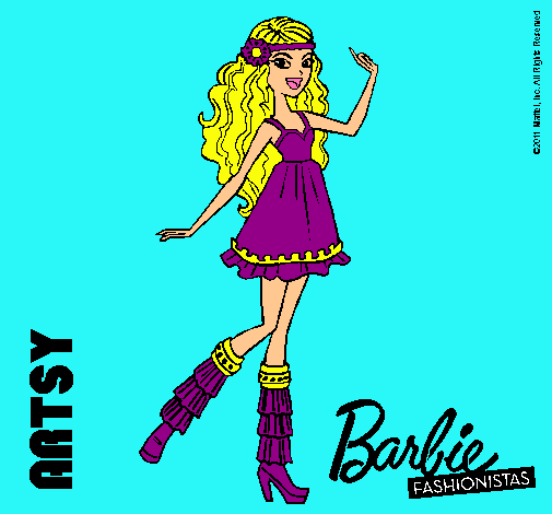 Dibujo Barbie Fashionista 1 pintado por amalia