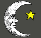 Dibujo Luna y estrella pintado por HECTOR1