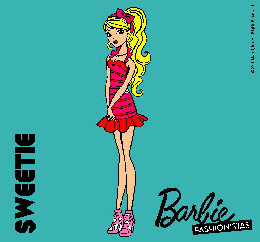 Dibujo Barbie Fashionista 6 pintado por ivon