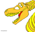 Dibujo Esqueleto tiranosaurio rex pintado por davinci