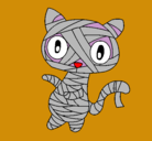 Dibujo Gato garabato momia pintado por ErSuso