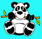 Dibujo Oso panda pintado por lizeth
