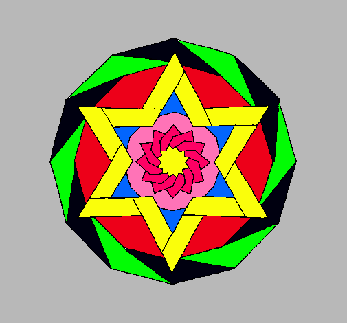 Dibujo Mandala 18 pintado por 0005