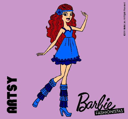 Dibujo Barbie Fashionista 1 pintado por estrella24