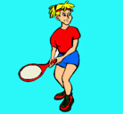 Dibujo Chica tenista pintado por vanessa