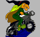 Dibujo Bruja en moto pintado por RAUL-5 