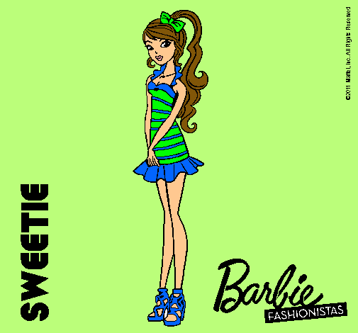 Dibujo Barbie Fashionista 6 pintado por mamenilla