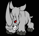 Dibujo Rinoceronte II pintado por ErSuso