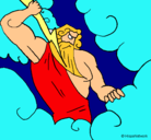 Dibujo Dios Zeus pintado por Santiguti
