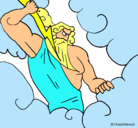Dibujo Dios Zeus pintado por federica