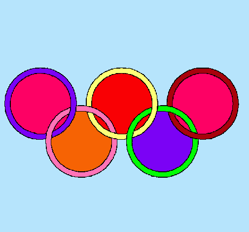 Dibujo Anillas de los juegos olimpícos pintado por nienna