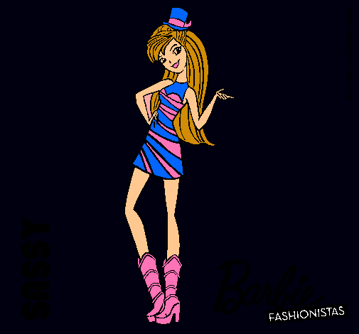 Dibujo Barbie Fashionista 2 pintado por amalia