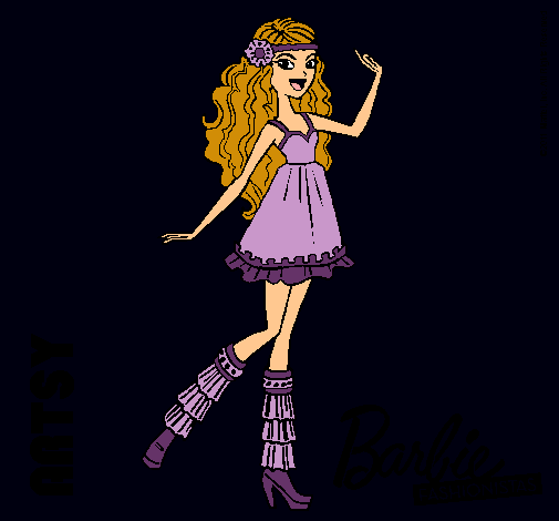 Dibujo Barbie Fashionista 1 pintado por CRISTYGLEZ66