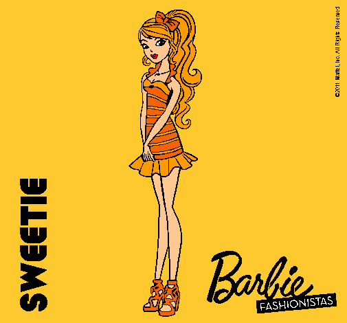 Dibujo Barbie Fashionista 6 pintado por lizzeth