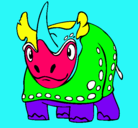 Dibujo Rinoceronte pintado por LORETO