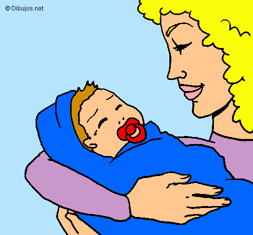 Dibujo Madre con su bebe II pintado por SuPeRnErEa