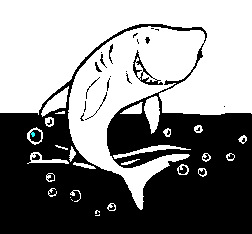 Dibujo Tiburón pintado por MiguelCopi