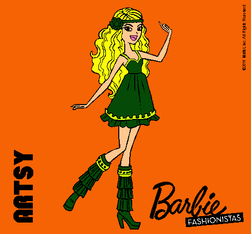 Dibujo Barbie Fashionista 1 pintado por amalia