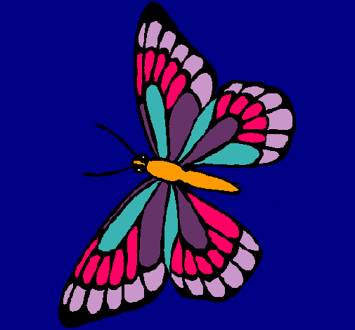 Dibujo Mariposa pintado por Laura4