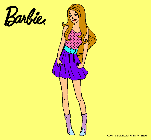 Dibujo Barbie veraniega pintado por britt