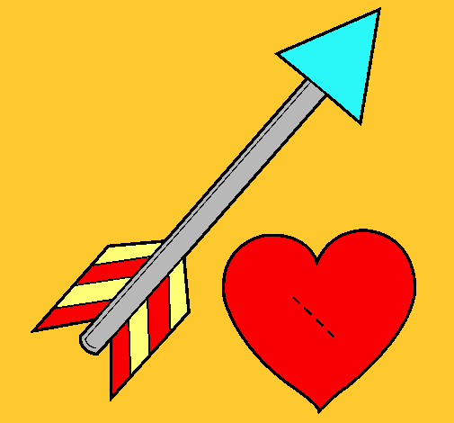 Dibujo Flecha y corazón pintado por javito