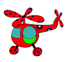 Dibujo Helicóptero adornado pintado por sady