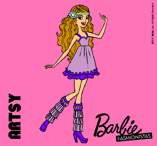 Dibujo Barbie Fashionista 1 pintado por Martam