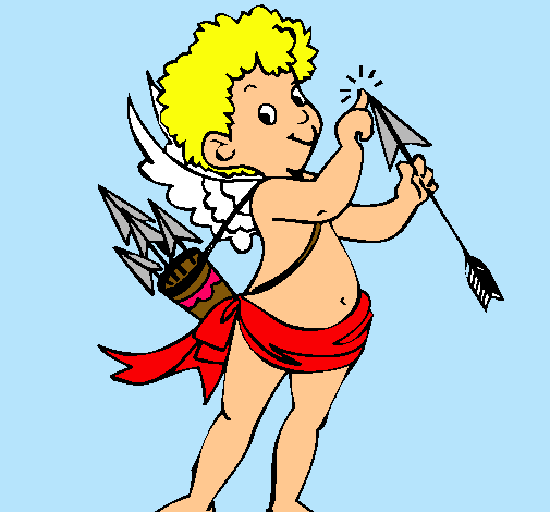 Dibujo Cupido pintado por Ediley