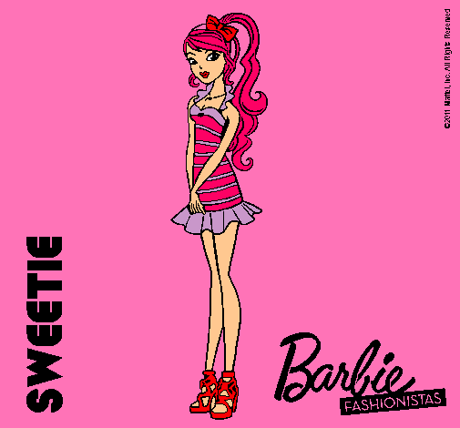 Dibujo Barbie Fashionista 6 pintado por azuleta