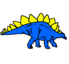 Dibujo Stegosaurus pintado por derf