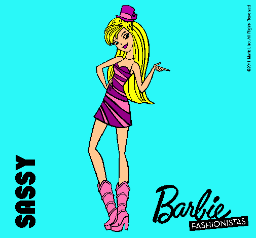 Dibujo Barbie Fashionista 2 pintado por amalia