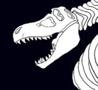Dibujo Esqueleto tiranosaurio rex pintado por 657juli