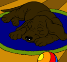 Dibujo Perro durmiendo pintado por ternu
