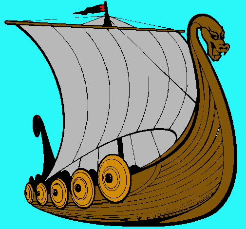 Dibujo Barco vikingo pintado por joquin123