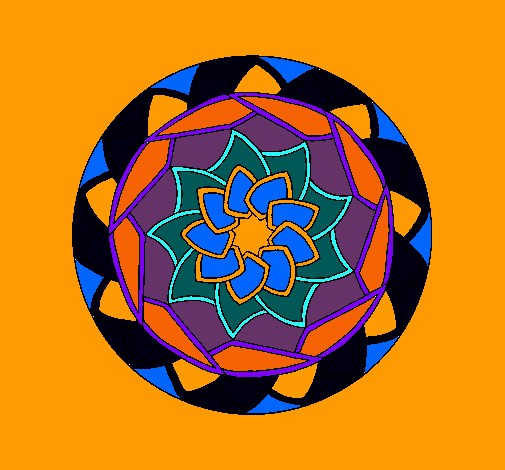 Dibujo Mandala 1 pintado por blanca