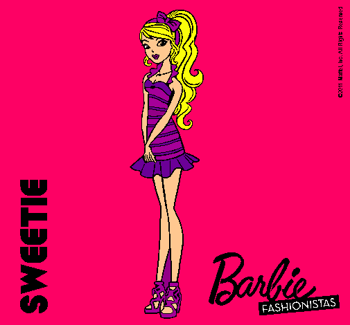 Dibujo Barbie Fashionista 6 pintado por amalia