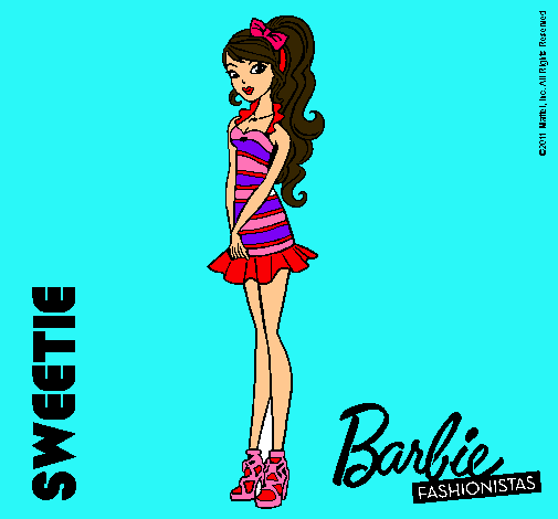 Dibujo Barbie Fashionista 6 pintado por sachalamejor