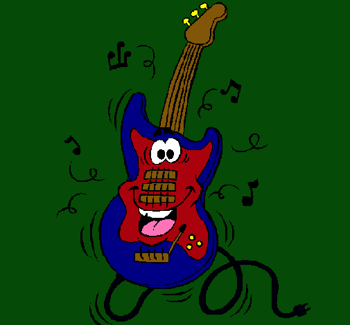 Dibujo Guitarra eléctrica pintado por Laura4